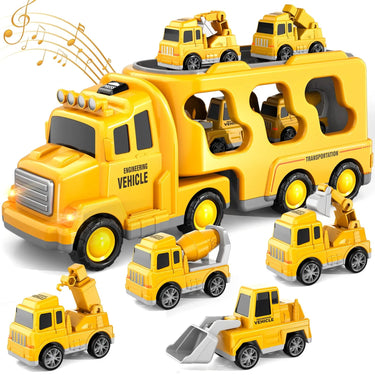 Camión de Juguete de Fundición | Set Educativo - Excavadora, Bulldozer y Más